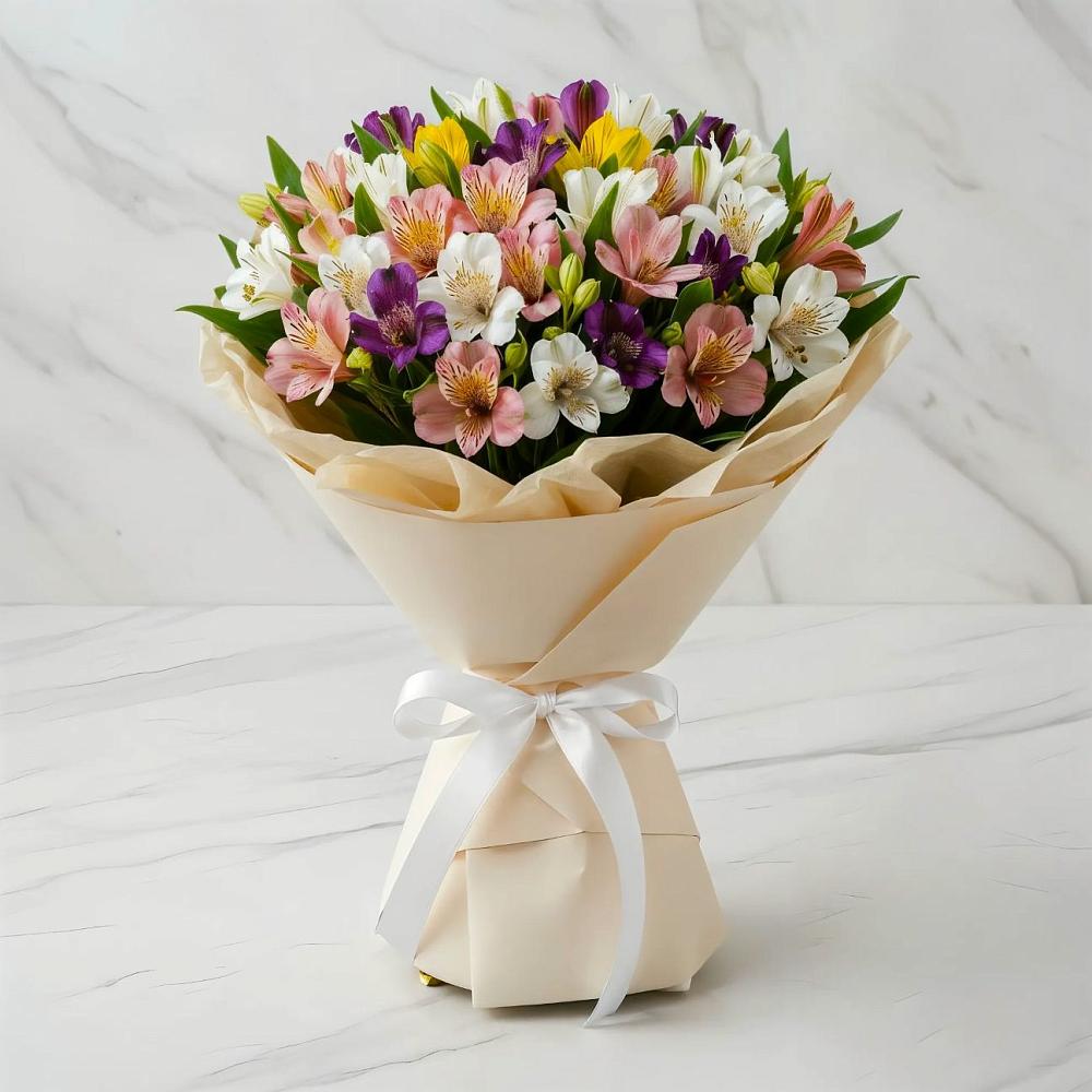 Букет цветов из: Альстромерии в Лагань