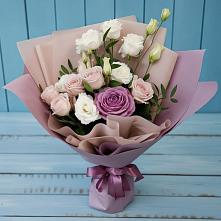 Букет цветов из:  Розы и Лизиантусы #REPLACE_PRED# Лагань