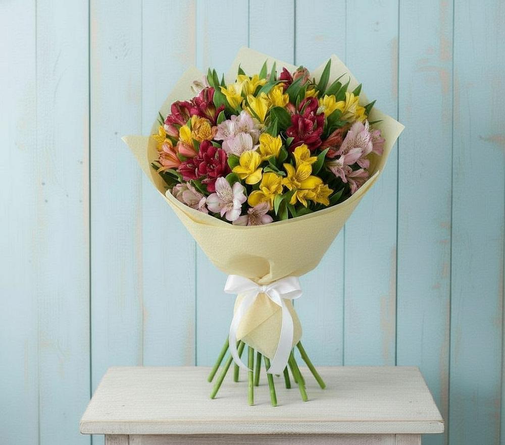 Букет цветов из: Альстромерии в Лагань