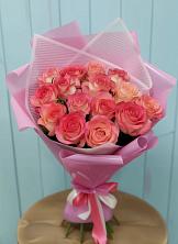 Букет 15 Розовых роз Равель в Лагань